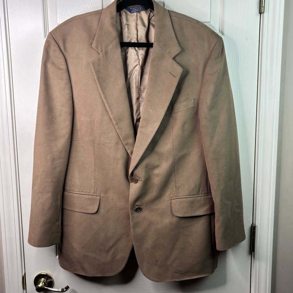 Lands' End Blazer 42R Beige Soft Mens Suit Jacket Sport Coat